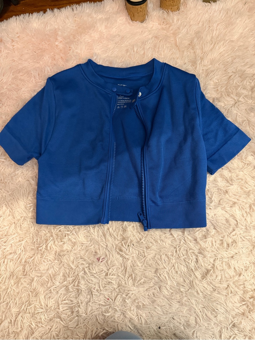 blue Set Active moto top